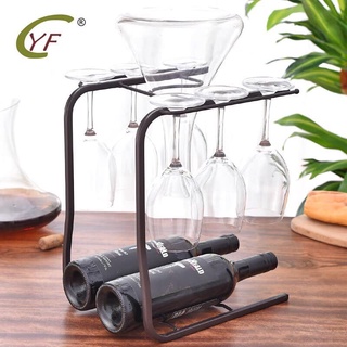 Giá treo ly và để rượu vang lynhdecor màu đồng loại 6 ly nt035a