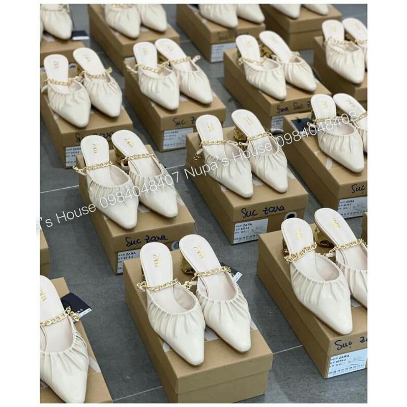 Sục kem xích vàng gót vàng