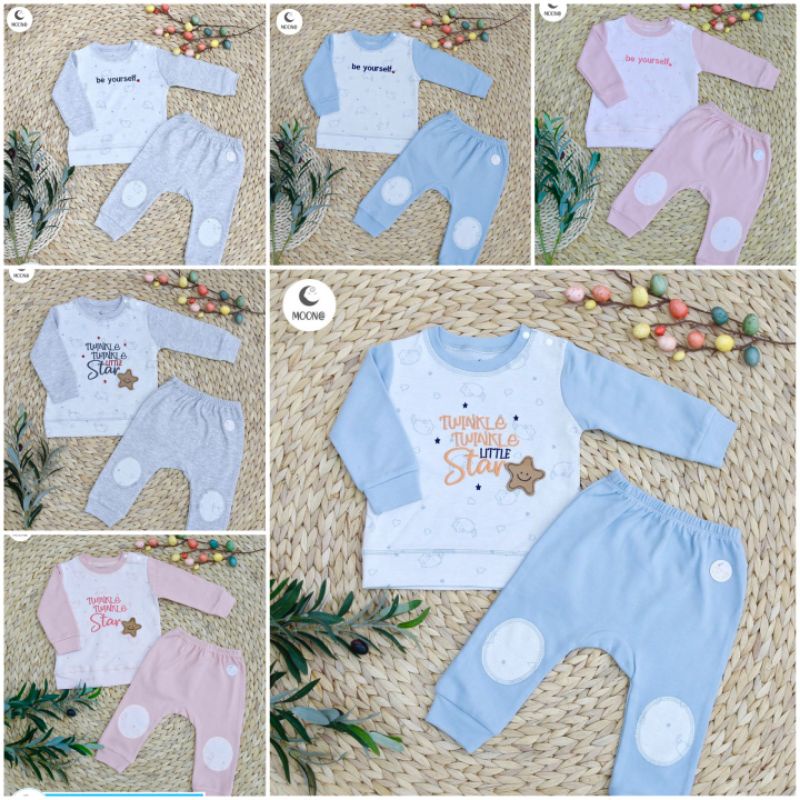 Moon -  (6 mẫu) Bộ dài tay nỉ cotton cho bé 6-16kg thời trang trẻ em