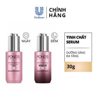 Serum sáng đa tầng Ngày/Đêm Pond's Bright Miracle mờ thâm sạm với 50X Niasorcinol 30G