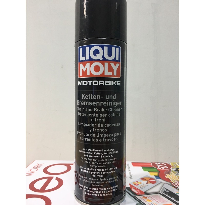 Combo 1 Chai Vệ Sinh Sên Liqui Moly Motorbike Chain-Cleaner 1602 (500ml) + 1 cây cọ chà sên