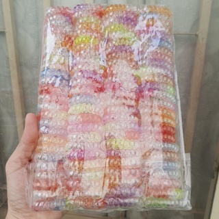 Túi 10 Lò xo cột tóc pha lê cở trung (3cm)