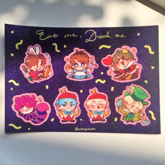 Sticker tấm chibi BTS