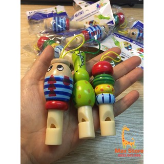 Đồ Chơi Còi Gỗ Tập Thổi Cho Bé