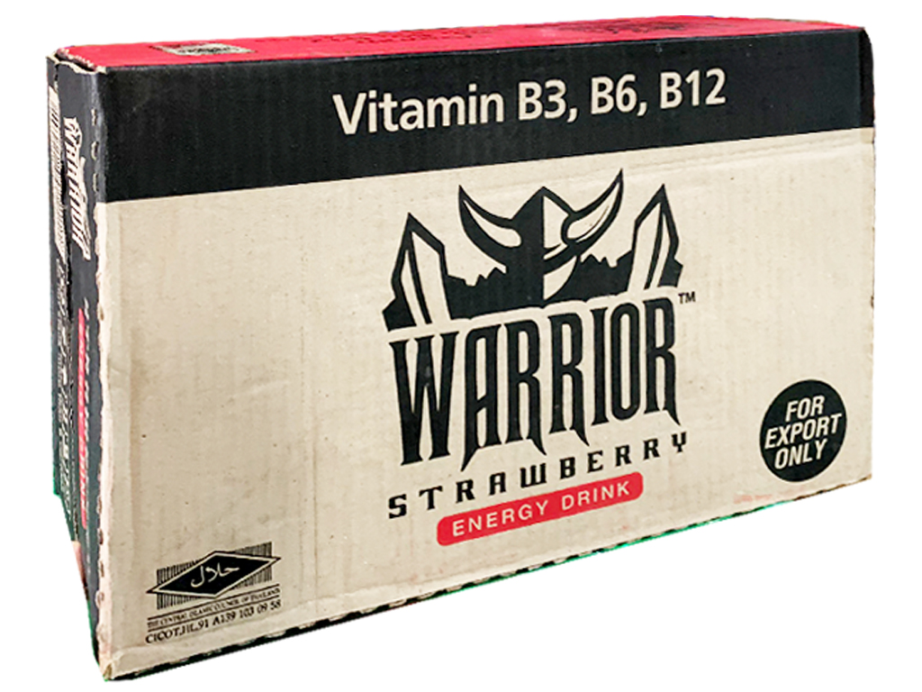 Thùng 24 Lon Nước Tăng Lực Warrior 325ml - Bao bì thay đổi theo tùy đợt nhập hàng