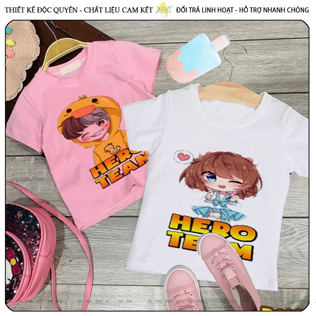 ÁO THUN UNISEX 7 đội viên heroteam simmy sammy kamui PHÔNG NAM NỮ GIA ĐÌNH CẶP ĐÔI CÓ SIZE TRẺ EM CHO BÉ TRAI GÁI AOMIVN