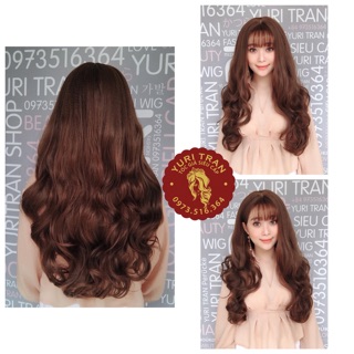 Tóc bộ xoăn bầu 70 nâu tây