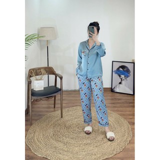 Bộ pyjama lụa Mickey vnxk