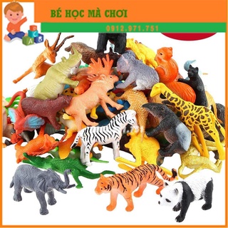 Vườn thú 53 chi tiết muông thú trong rừng - bộ đồ chơi 32 động vật hoang dã mô hình