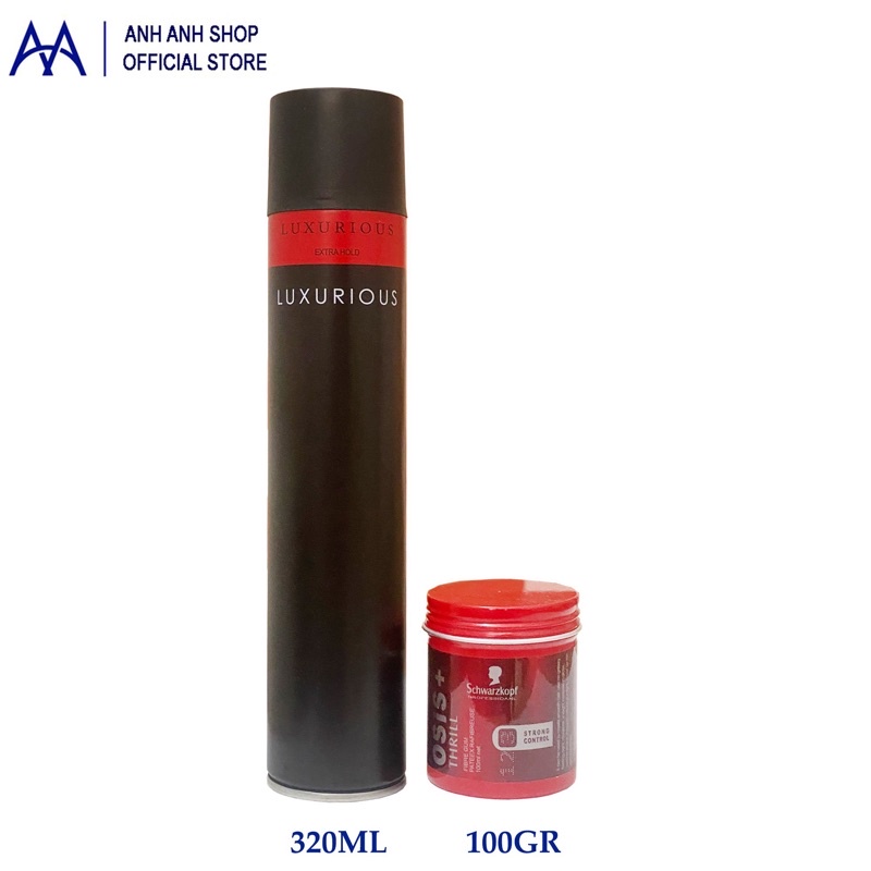 Combo Sáp vuốt tóc Osis và Gôm Luxurious/Gôm Shadow/Gôm Silhoutte