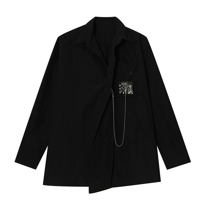 Áo sơ mi nam tay dài màu trơn thời trang phong cách Hàn Quốc