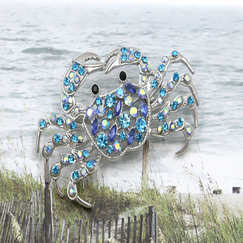 Ghim Cài Áo Hình Chú Cua Đính Đá Thời Trang