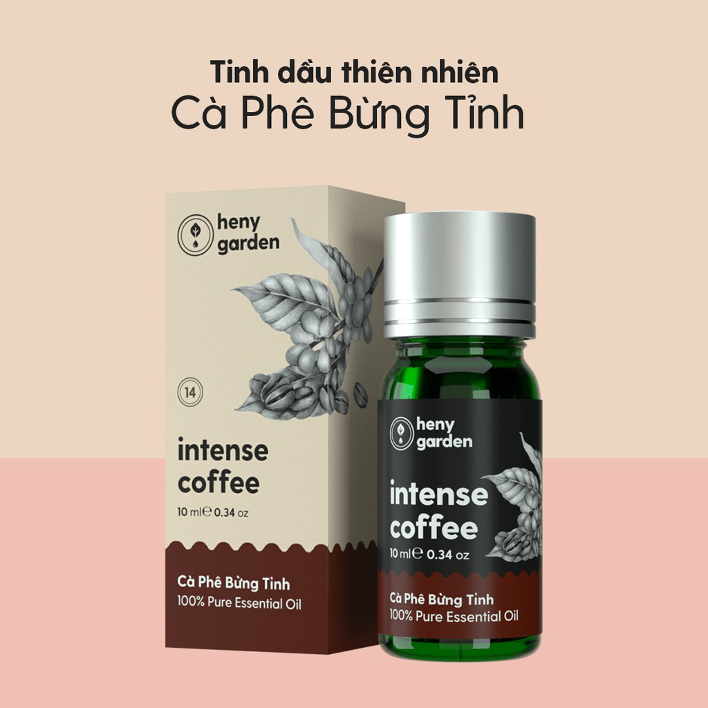 Tinh Dầu Cà Phê (Ngọt Đắng) Organic Nguyên Chất Đậm Đặc Xông Thơm Phòng, Làm Nến Thơm Thiên Nhiên HENY GARDEN