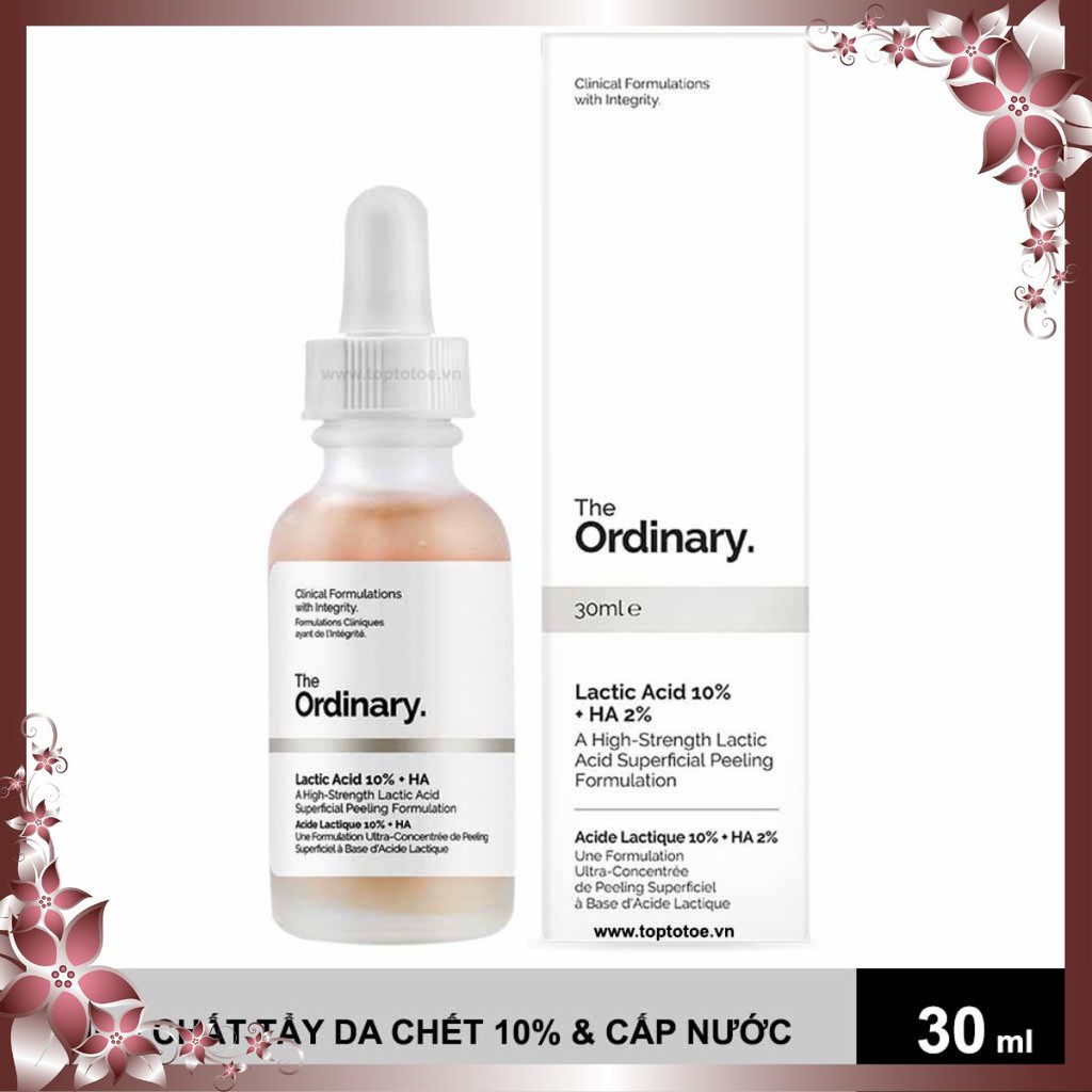 [RẺ NHẤT] Tẩy da chết hóa học Lactic Acid + HA - The Ordinary