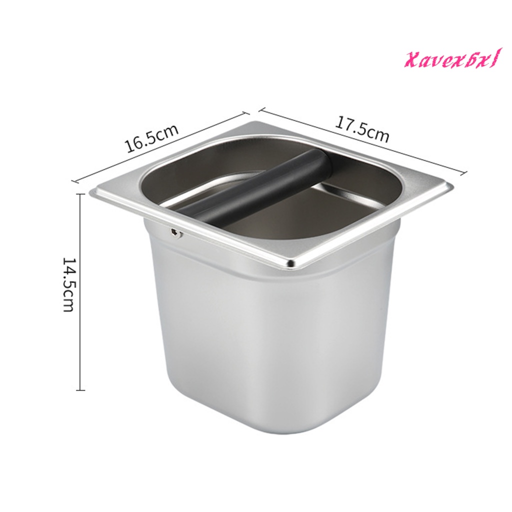 XEL-Coffee Grounds Container Eco-friendly Large Capacity Stainless Steel Coffee Knock Box Supplies for Household