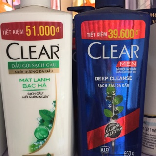 Dầu gội clear/clear men 631ml