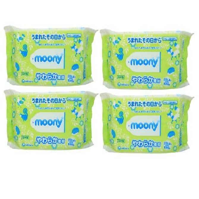 (COMBO 8 GÓI) GIẤY ƯỚT MOONY 80 TỜ