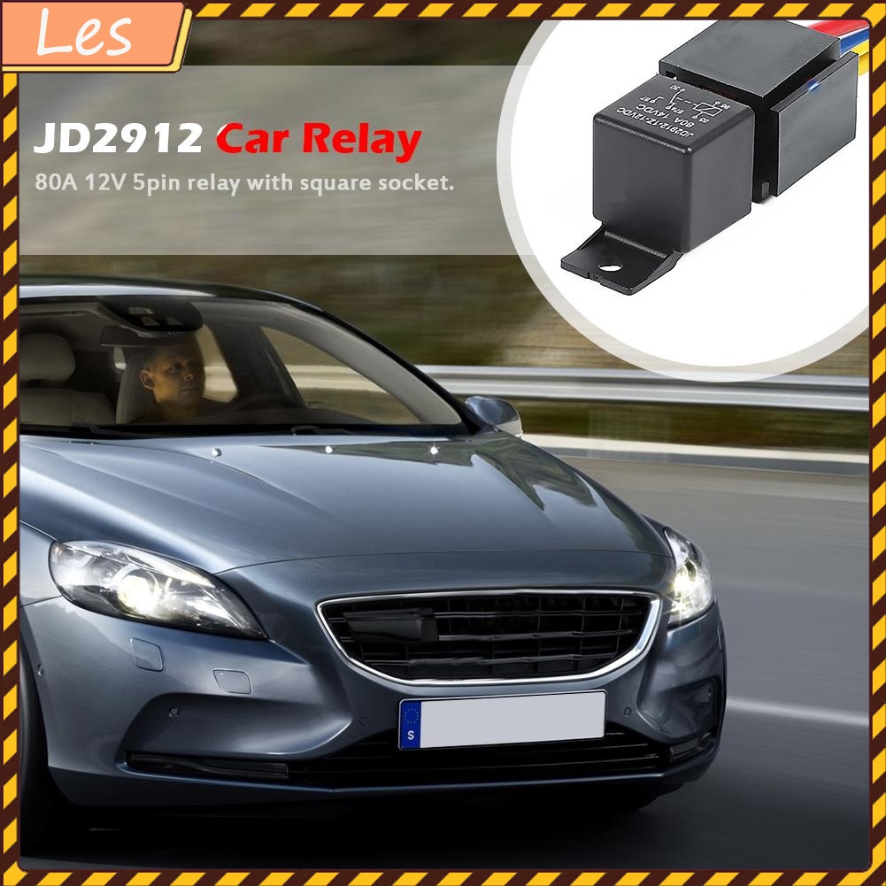 Rơ le tự động 5 dây JD2912 12V DC 80A cho xe hơi