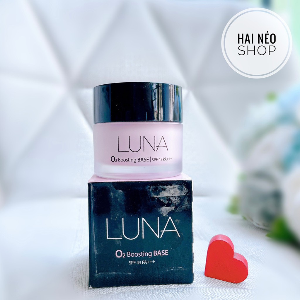 Kem lót che phủ nếp nhăn, sẹo mụn cho hiệu ứng mịn màng căng bóng LUNA O2 Boosting Base SPF 43 PA+++ (Hàn quốc)