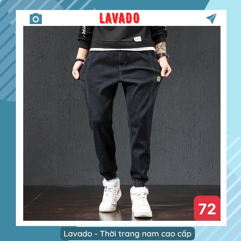 ๑◊◐Quần jean jogger nam màu đen đậm bo chân không rách gối chất liệu bò cao cấp co dãn 4 chiều from dáng baggy skinny Q1