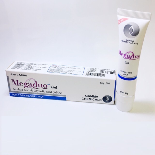 Megaduo Gel New AHA 15g hỗ trợ giảm mụn ẩn, thâm mụn