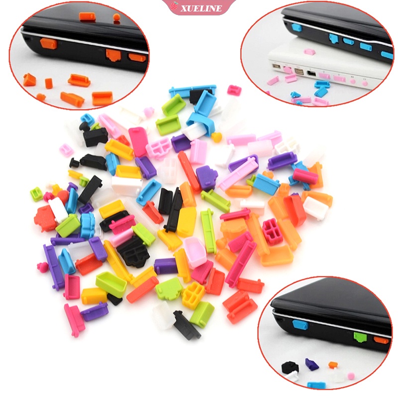 Bộ 16 Nút Silicone Bịt Cổng Laptop Chống Bụi Nhiều Màu Sắc