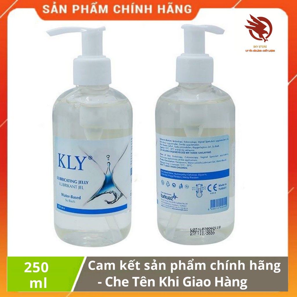 [ CHÍNH HÃNG ] - Gel bôi trơn gốc nước KLY chai 250ml , An toàn, hiệu quả