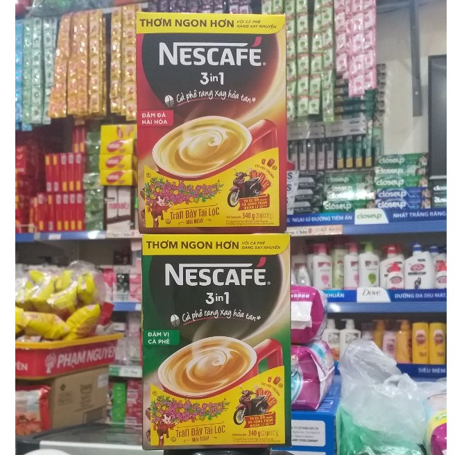 Cà phê Nescafe hộp 3in1 rang xay Đậm vị cà phê ( 20 gói x 17g)
