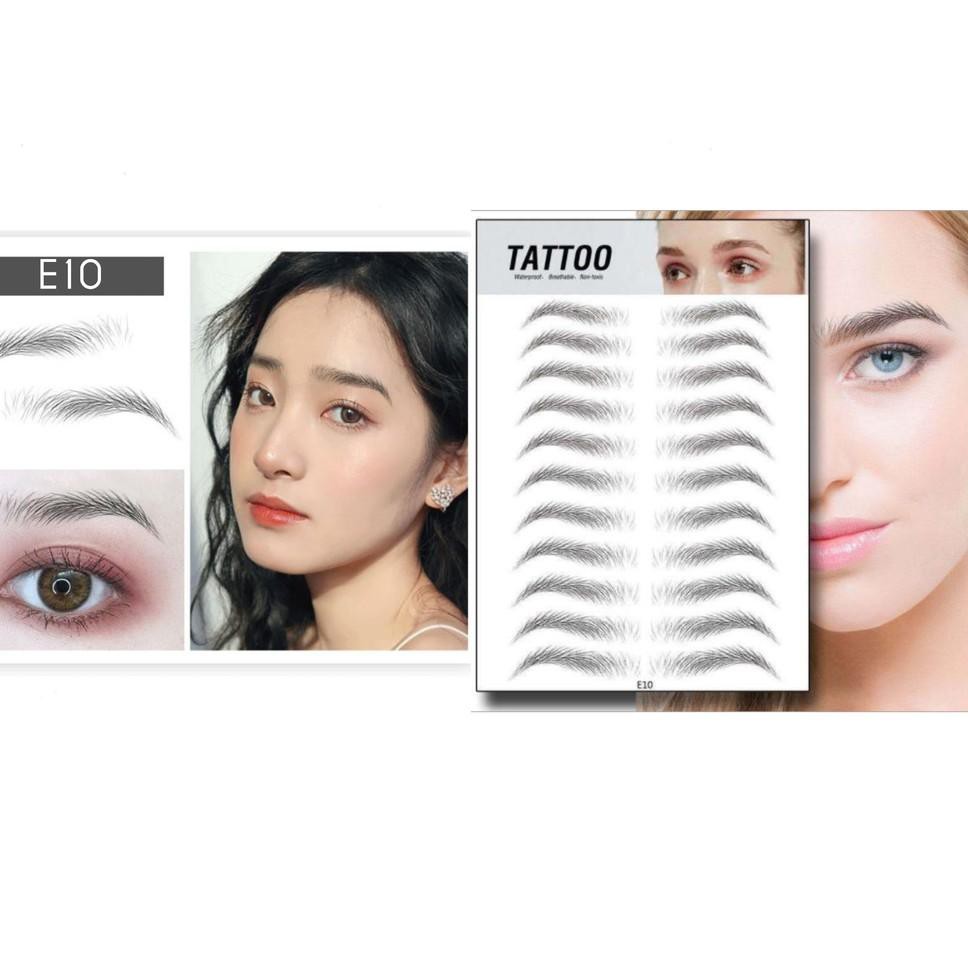 (hàng Mới Về) Miếng Dán Xăm Lông Mày 4d Chống Thấm Nước Tiện Dụng