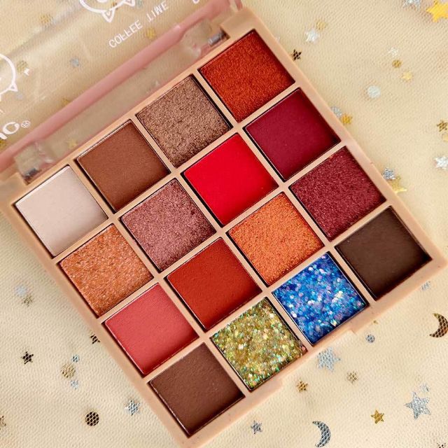 Siêu Xinh Bảng Phấn Mắt ÔTutu No.7077 Boub Sixteen Color Eye Shadow Mashed Potato siêu xinh màu 02