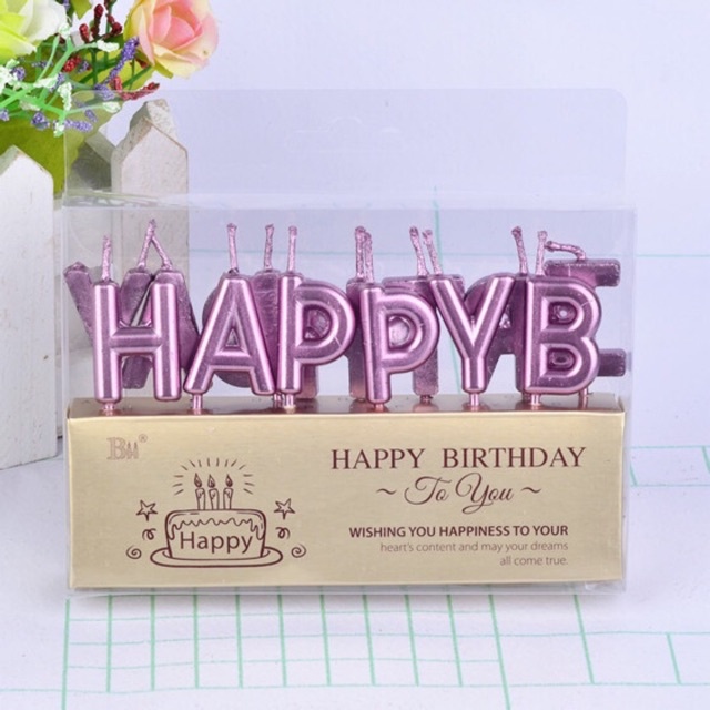 Nến Sinh Nhất HAPPY BIRTHDAY - Giao màu ngẫu nhiên