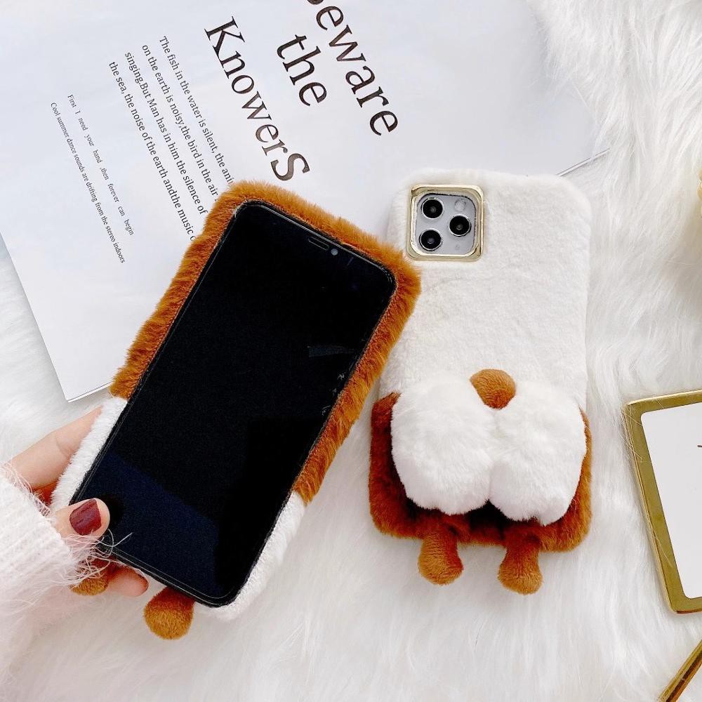 Ốp điện thoại thiết kế hình mông Corgi 3D đáng yêu cho IPHONE 12 MINI 12 PRO MAX 11 PRO MAX X XS MAX XR 7 8 PLUS