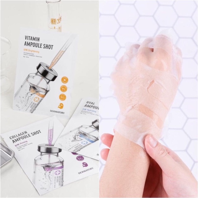 🎭🎨MẶT NẠ DƯỠNG TRẮNG DA DERMATORY - VITAMIN AMPOULE SHOT 🌟(BRIGHTENING)💦 | BigBuy360 - bigbuy360.vn