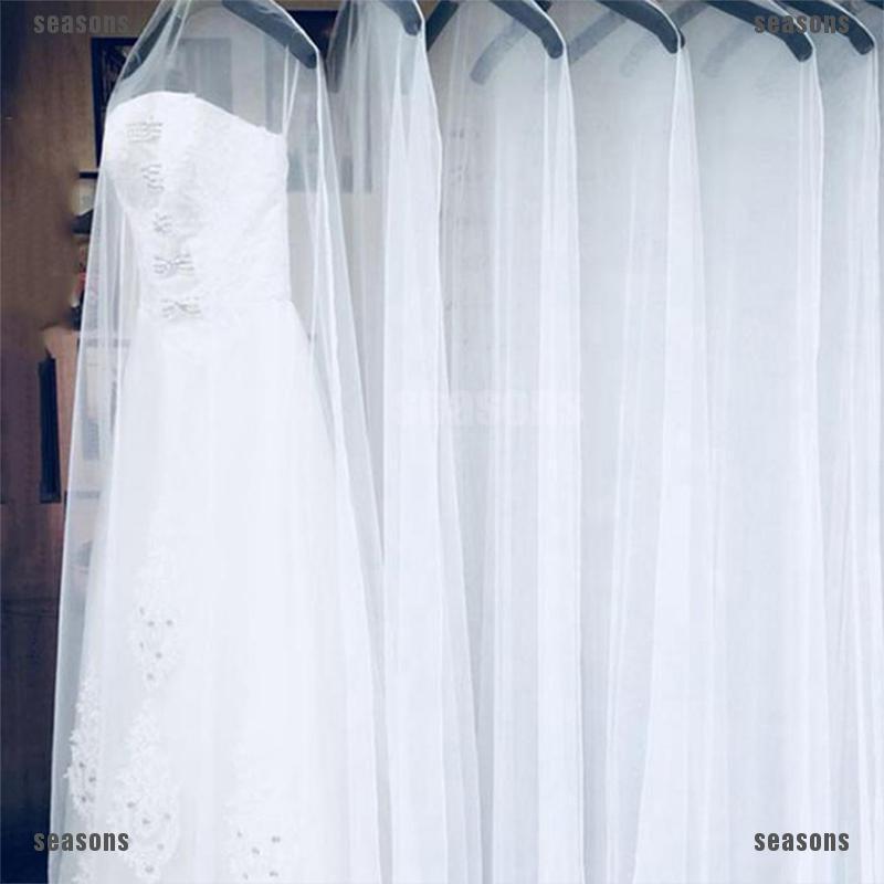 Vải voan bọc quần áo chống bụi màu trong suốt tiện dụng cho váy cưới