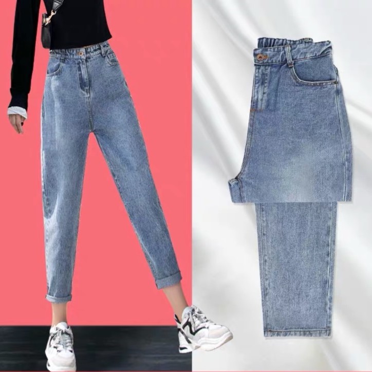 Quần Jean Baggy nữ cạp chun sau lưng thời trang cá tính - Hàng cao cấp