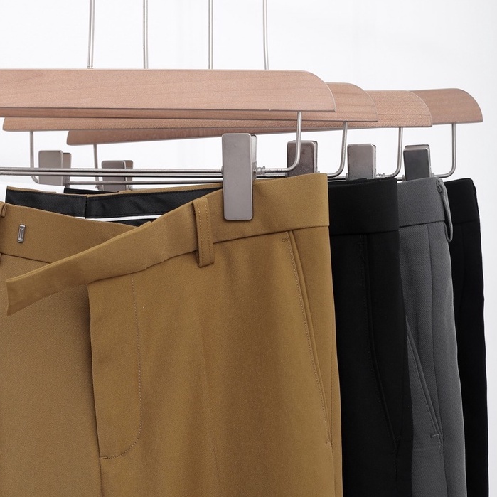 Quần vải nam giấu cúc, chất vải dầy dặn, mềm mại không nhăn - Thương hiệu NOSTER mã QVN0004