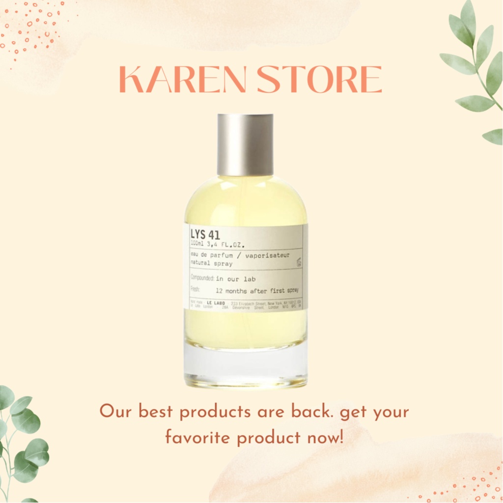 ⚡𝑲𝒂𝒓𝒆𝒏 𝑺𝒕𝒐𝒓𝒆⚡ Nước hoa dùng thử Le Labo Lys 41 5ml/10ml/20ml