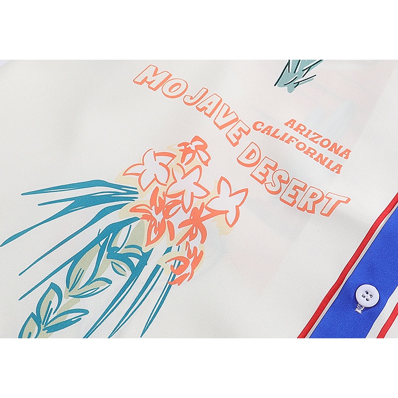 Áo Thun Tay Ngắn In Hoa Xương Rồng Thời Trang Thoải Mái