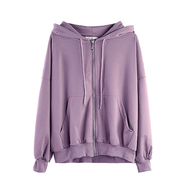 Áo khoác nỉ trơn nam nữ basic hoddie đen trắng xanh ghi freesize form rộng bo gấu tay phồng hàn quốc cheapy | BigBuy360 - bigbuy360.vn