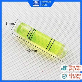 Đầu Nivo mini cân bằng loại giọt nước 4cm thước thủy, hạt thăng bằng WOODY PB