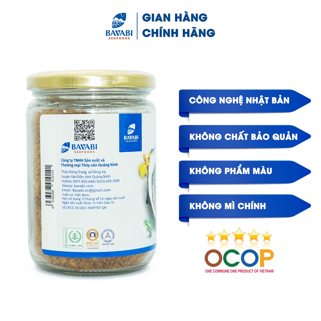 Hộp 100gr Ruốc Hàu BAVABI, Đặc Sản Vân Đồn Quảng Ninh Không Chất Bảo Quản, Thơm Ngon Giàu Dinh Dưỡng