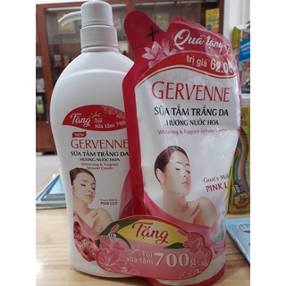 Sữa tắm gervenne 1,2l tặng túi 700g