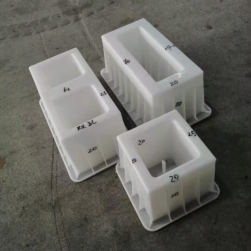 Cung cấp ZOMX Xi măng rỗng Gạch ốp tường Khuôn nhựa 40x20x20 Lỗ đôi Gạch trang trí đơn pxb9