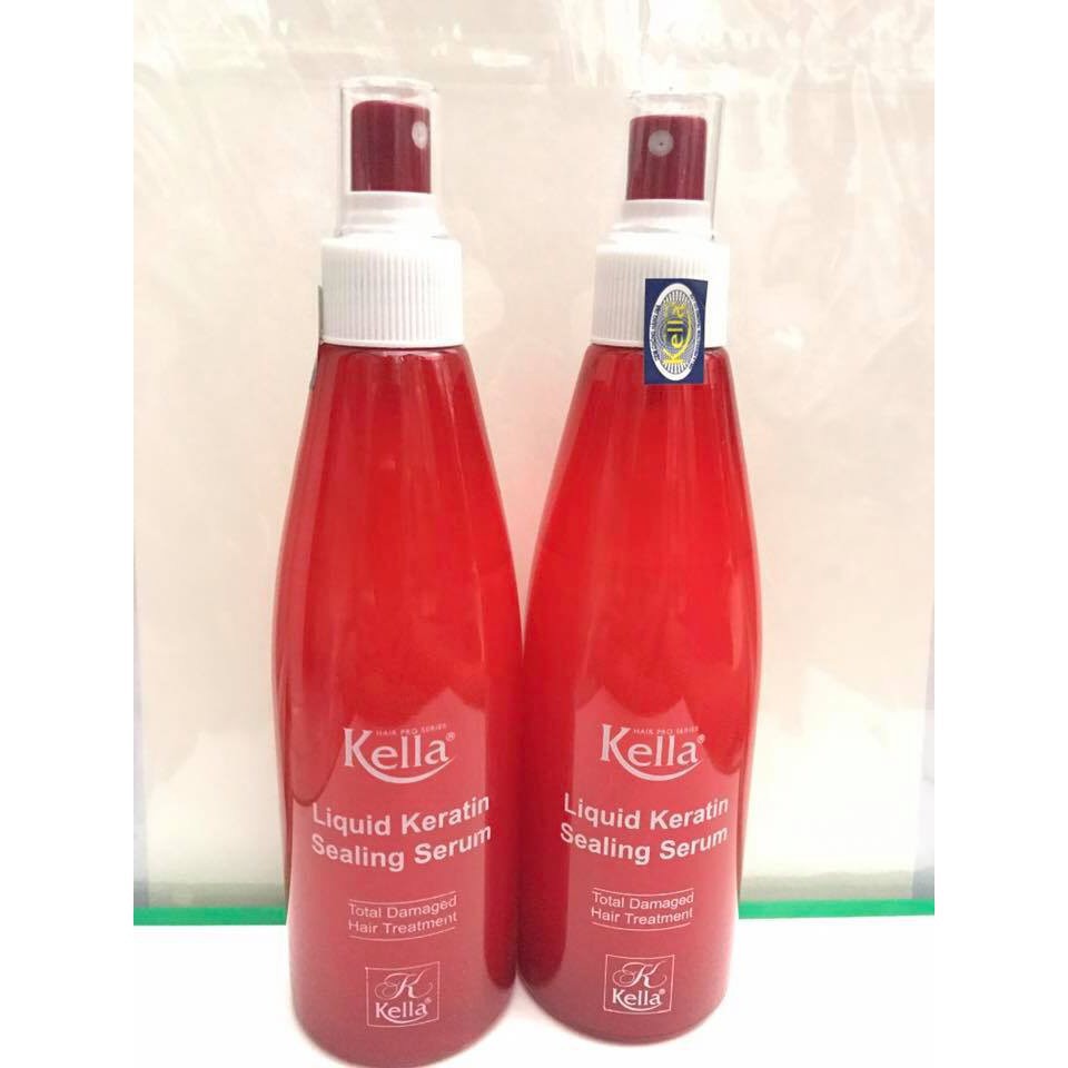 [CHÍNH HÃNG][HÀNG TỐT] Xịt dưỡng tóc Keratin phục hồi tóc hư tổn Kella Liquid Keratin Sealing Serum 250ml