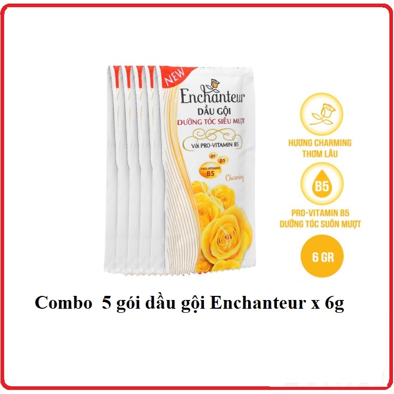 (5 gói x 6gr) dầu gội nước hoa Enchanteur