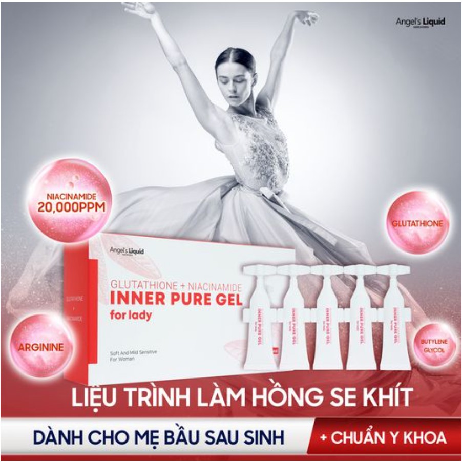 Siêu Tinh Chất Làm Hồng Se Khít Vùng Kín Angel's Liquid Glutathione Plus Niacinamide Inner Pure Gel 2ml