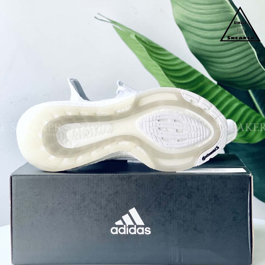 Giày Adidas Ultraboost 21 All White Chính Hãng💙SIMPLE SNEAKER💙 Giày Chạy Bộ Ultra Boost 21 Màu Trắng Thể Thao Nam Nữ