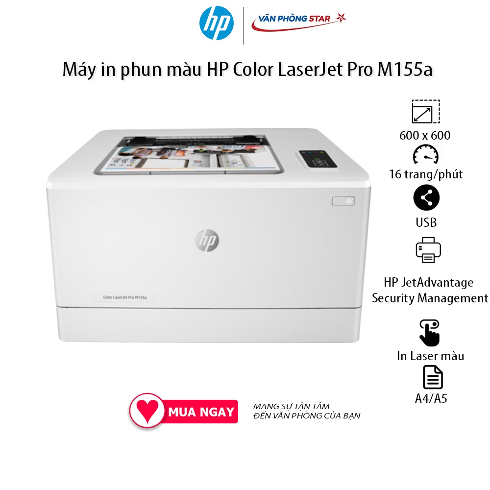 Máy in laser màu HP Color LaserJet Pro M155a tốc độ 16 trang/phút độ p