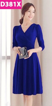 ĐẦM THUN SUÔNG TAY DÀI