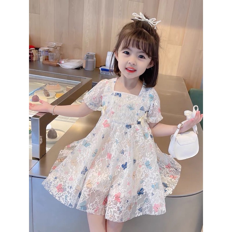 Váy ren tiểu thư bé gái lớn, size đại  - kèm ảnh thật